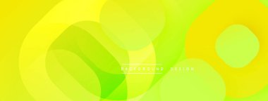 Soyut sarı, yeşil şekiller örtüşüyor. Modern tasarım, canlı renkler dinamik görsel efekt yaratır. Yumuşak gradyanlar akış bileşimi sunar.