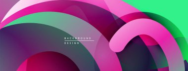 Soyut dalgalar, canlı renkler, modern tasarım. Yumuşak eğimler dinamik bileşim yaratır, mükemmel arkaplan.