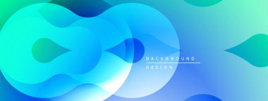Soyut akışkan şekiller, canlı mavi, turkuaz eğimler. Modern tasarım, pürüzsüz geçişler, temiz estetik. Dijital projeler için arkaplan ögesi.
