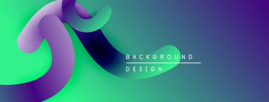 Soyut sıvı şekiller, canlı renklerin karışımı. Modern tasarım, gradyan etki dinamik görsel deneyim yaratır. Sunumlar için uygun arkaplan.