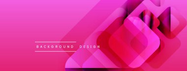 Parlak pembe soyut arka plan. Üst üste binen kareler dinamik görsel efekt yaratır. Metin arka plan tasarımı okur. Modern, canlı kompozisyon.