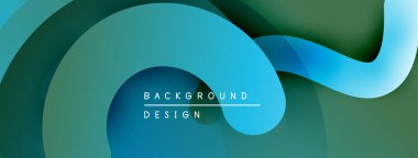 Soyut akışkan şekiller, mavi, yeşil gradyanlar. Modern tasarım öğesi, arka planlar ve sunumlar için uygun. Minimalist estetik.