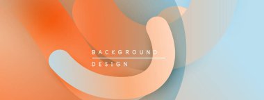 Soyut sıvı şekiller, sıcak renkler serin tonlarla harmanlanır. Minimalist tasarım metin örtüsü, modern estetik.