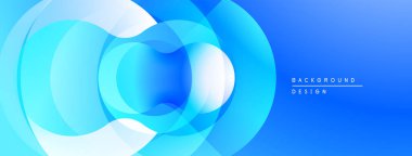 Soyut mavi katmanlar dinamik bileşim yaratır. Pürüzsüz eğimler, akış şekilleri hareketi, modern tasarım estetiğini akla getiriyor..