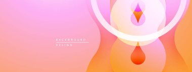 Soyut gradyan tasarımı. Yumuşak pembe, turuncu renk karışımı. Minimalist şekiller modern görsel etki yaratır. Zarif arkaplan.