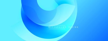 Soyut mavi arkaplan. Pürüzsüz şekiller örtüşür, dinamik görsel efekt yaratır. Sancaklar ve web siteleri için modern tasarım uygun.