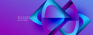 Soyut mor, mavi gradyanlar dinamik şekiller oluşturur. Modern tasarım unsurları hareket, derinlik ve görsel ilgi gösteriyor. Arkaplan metni arkaplan tasarımı okur.