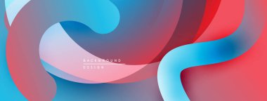 Soyut sıvı şekilleri örtüşür ve canlı renk değişimleri yaratır. Mavi, kırmızı, mor renkler kusursuz bir şekilde harmanlanır. Modern tasarım ögesi.