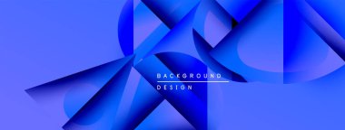 Soyut mavi tasarım dinamik şekiller, gradyanlar içerir. Modern estetik dijital arka planlar ve sunumlar için uygundur. Canlı renkler derinlik oluşturur.