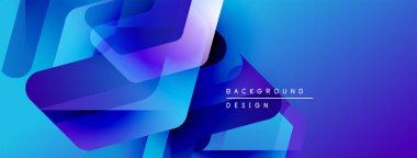 Soyut mavi eğimli şekiller çakışıyor. Modern tasarım elementleri dinamik görsel doku oluşturur. Arkaplan dijital sanat ve yenilik öneriyor.