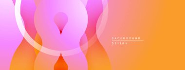 Soyut çiçek tasarımı. Yumuşak eğimler, pembeler, portakallar akışkan şekiller yaratır. Modern, minimalist estetik. Dijital projeler için uygun arkaplan.