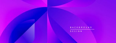 Soyut, enerjik bir arkaplan. Mor, mavi eğimler dinamik akış şekilleri yaratır. Dijital projeler için modern tasarım ögesi.
