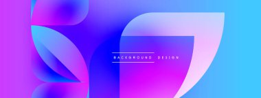 Soyut gradyanlar akıcı şekiller oluşturur. Canlı pembeler, maviler dinamik görsel efektler yaratır. Arka planlar için modern tasarım ögesi.