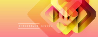 Soyut geometrik şekiller örtüşür, canlı bir değişim etkisi yaratır. Sıcak renkler kompozisyona hakim, modern tasarımın estetik olduğunu gösteriyor..