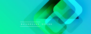 Soyut geometrik şekiller örtüşür ve canlı bir değişim etkisi yaratır. Modern tasarım arka planlar, pankartlar, sunumlar için uygun.