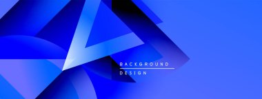 Soyut mavi şekiller örtüşüyor ve dinamik bir değişim etkisi yaratıyor. Metin arka plan tasarımı okur. Modern görsel sunum.