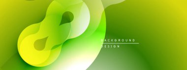 Soyut yeşil tasarım. Pürüzsüz şekiller, dinamik görsel akış yaratır. Renkler derinliği gösteriyor, modern estetiği..