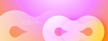 Soyut sıvı şekilleri örtüşür ve canlı bir arkaplan oluşturur. Yumuşak renkler karışır, hareket ve derinlik izlenimi verir. Minimalist tasarım.