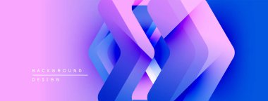 Soyut eğim arkaplanı. Üst üste binen kareler dinamik görsel efekt yaratır. Pembe, mor, mavi renkler kompozisyona hakim. Modern tasarım ögesi.