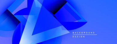 Soyut mavi şekiller örtüşür, dinamik görsel efekt yaratır. Renkler derinlik ve modern tasarım estetiğini gösteriyor..