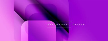 Soyut mor tasarım. Üst üste binen şekiller dinamik görsel efekt yaratır. Geçmişe uygun modern, minimalist stil.