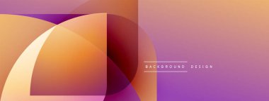 Soyut gradyanlar çakışıyor, dinamik görsel etki yaratıyor. Sıcak renkler baskın, mor aksanlı. Minimalist tasarım, modern estetik.