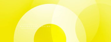 Soyut sarı arkaplan. Üst üste binen daireler dinamik görsel efekt yaratır. Modern tasarım çeşitli uygulamalar için uygundur. Basit, temiz estetik..