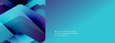 Soyut mavi tasarım katmanlı şekiller, gradyanlar içerir. Sancaklar, sunumlar ve web siteleri için modern arkaplan uygun. Temiz, canlı estetik..