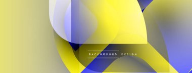 Soyut sarı tasarım, üst üste binen şekiller, gradyanlar. Metin arkaplan tasarımlı modern arkaplan. Minimalist estetik.