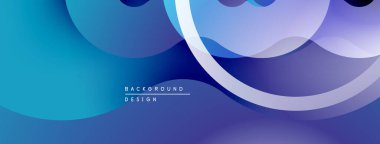Soyut sıvı şekilleri, mavi mor gradyanlar. Modern tasarım, düz kıvrımlar, dinamik kompozisyon. Minimalist estetik, zarif zemin.