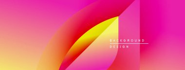 Hareketli gradyan tasarımı. Pembe, sarı renkler düzgün bir şekilde harmanlanır. Modern soyut kompozisyon, arka planlar ve sunumlar için uygun. Minimalist estetik.