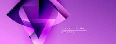 Soyut mor tasarım geometrik şekiller, gradyanlar, dinamik bileşimler içerir. Çeşitli projeler için modern arkaplan.