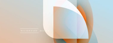 Soyut geometrik şekiller çakışıyor. Yumuşak pastel renkler harmanlanarak modern arkaplan tasarımı oluşturur. Minimalist estetik, pürüzsüz gradyanlar mevcut.