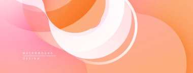 Soyut akışkan şekiller, yumuşak eğimler. Şeftali, turuncu, beyaz renkler modern tasarım yaratır. Dijital projeler için minimalist arkaplan.