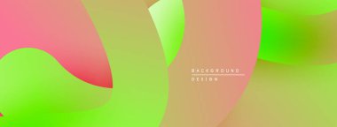 Soyut sıvı şekilleri canlı pembeler, yeşiller, portakallar harmanlıyor. Yumuşak gradyanlar dinamik görsel doku oluşturur. Modern tasarım ögesi.