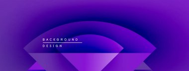Mor gradyan arka plan, eğri şekiller, metin arka plan tasarımı. Modern estetik, basit kompozisyon, canlı renkler.