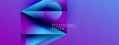 Soyut eğim arkaplanı. Şekiller örtüşür ve dinamik görsel efekt yaratır. Mor, mavi renkler kompozisyona hakim. Metin arkaplan tasarımı okur.