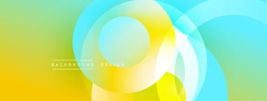 Soyut arkaplan özellikleri üst üste biniyor. Renkler sarı, yeşil ve maviye geçiyor. Modern tasarım ögesi.