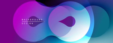 Soyut, canlı katmanlar akışkan şekiller yaratır. Renkler karışıyor, dinamik görsel kompozisyon oluşturuyor. Modern tasarım ögesi.