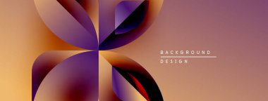 Soyut çiçek tasarımı. Sıcak renk paleti baskın, mor, turuncu renkler var. Çeşitli projeler için modern, zarif arkaplan.