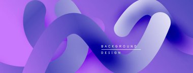 Soyut sıvı şekiller, mor renkler, pürüzsüz gradyanlar modern arkaplan tasarımı yaratır. Minimalist estetik, dinamik kompozisyon.