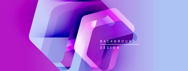 Soyut geometrik şekiller, canlı mor renkler, pürüzsüz eğimler. Modern tasarım elementleri dinamik görsel etki yaratır.