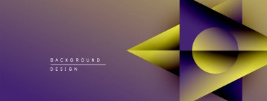 Soyut geometrik tasarım. Mor, altın renkleri dinamik görsel efekt yaratır. Sunumlar ve markalaşma için modern arkaplan.