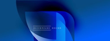 Soyut mavi eğimler akan şekiller yaratır. Merkezi metin arka plan tasarımı okur. Minimalist kompozisyon, modern estetik.