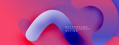 Soyut sıvı şekiller, canlı renklerin karışımı. Modern tasarım, pürüzsüz eğimler dinamik kompozisyon yaratır. Arkaplan dokusu yumuşak.