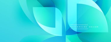 Soyut sıvı şekiller, canlı turkuaz renkler, modern tasarım. Gradyan katmanlar dinamik görsel doku yaratır. Minimalist estetik.