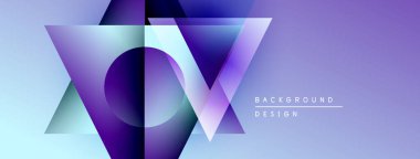 Soyut geometrik şekiller, mor renkler, eğim etkisi. Modern tasarım elementleri dinamik görsel kompozisyon oluşturur. Arkaplan dokusu görünür.