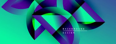 Soyut geometrik şekiller, canlı turkuaz, mor renkler. Modern tasarım elementleri dinamik görsel etki yaratır. Arkaplan dijital sanatı öneriyor.