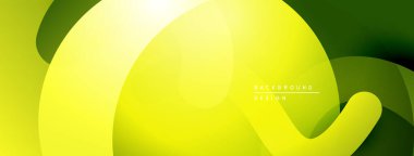 Soyut yeşil, sarı şekiller çakışıyor. Pürüzsüz gradyanlar modern arkaplan tasarımı yaratır. Minimalist estetik, temiz kompozisyon.