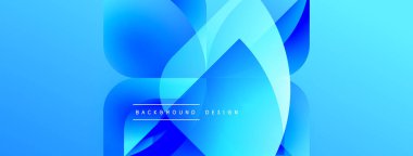 Soyut mavi tasarım. Üst üste binen şekiller dinamik görsel efekt yaratır. Geçmişe uygun modern, temiz estetik..